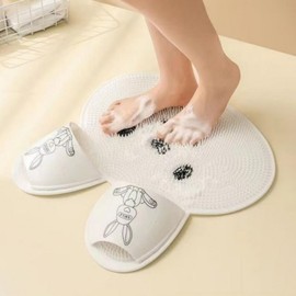 Sturdy Non-Slip Bathroom Foot Scrubber Foot Massager Gray