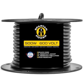 SOOW Multi-Conductor Wire 6/4 Portable Power Cable - 600V, 50A, Heavy-Duty Flexible Cord for Industrial & Residential Use 15 Feet