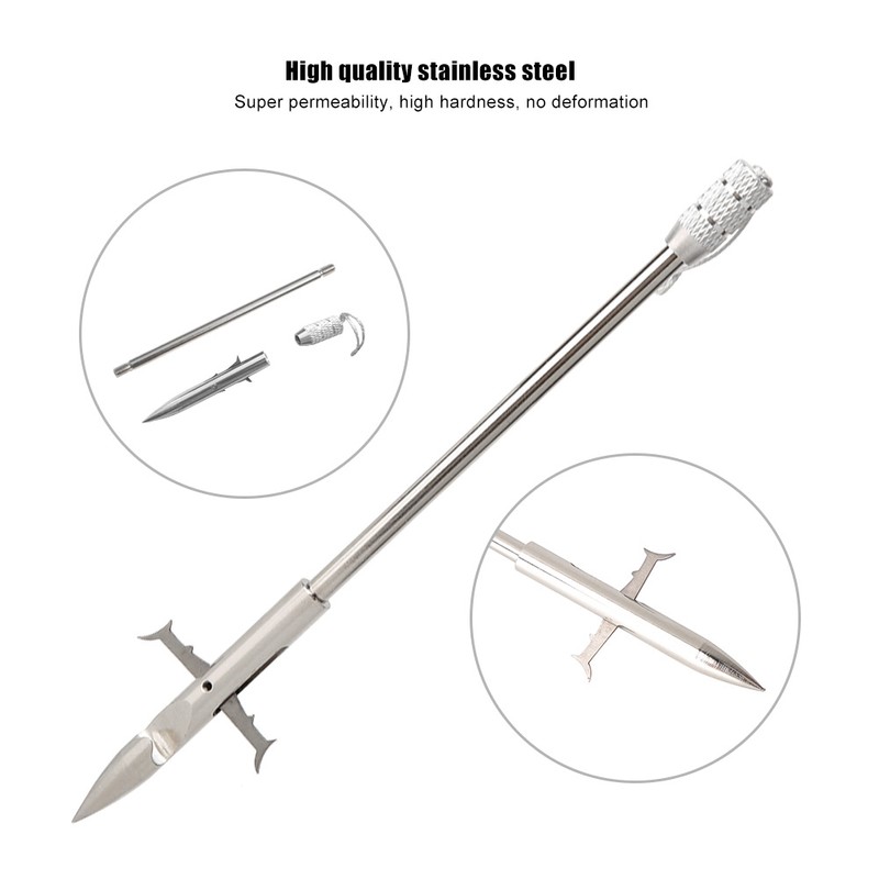 5PCS Stainless Steel Bow Fishing Arrowheads Slingshot Catapult Dart Tips