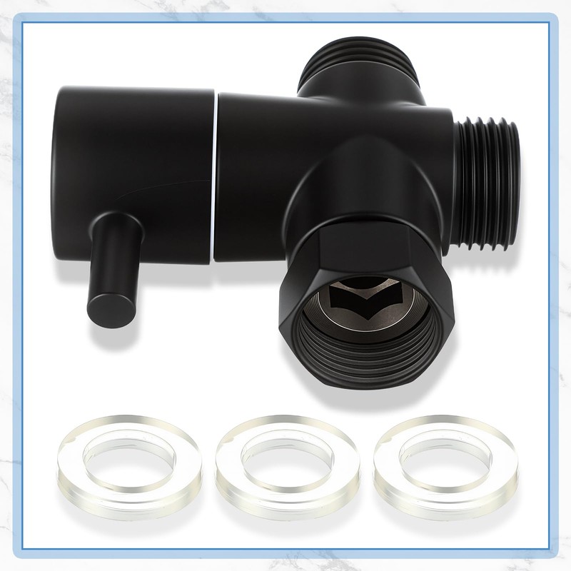 Nuanchu 4 Pack Alloy Shower Arm Diverter Valve for Hand