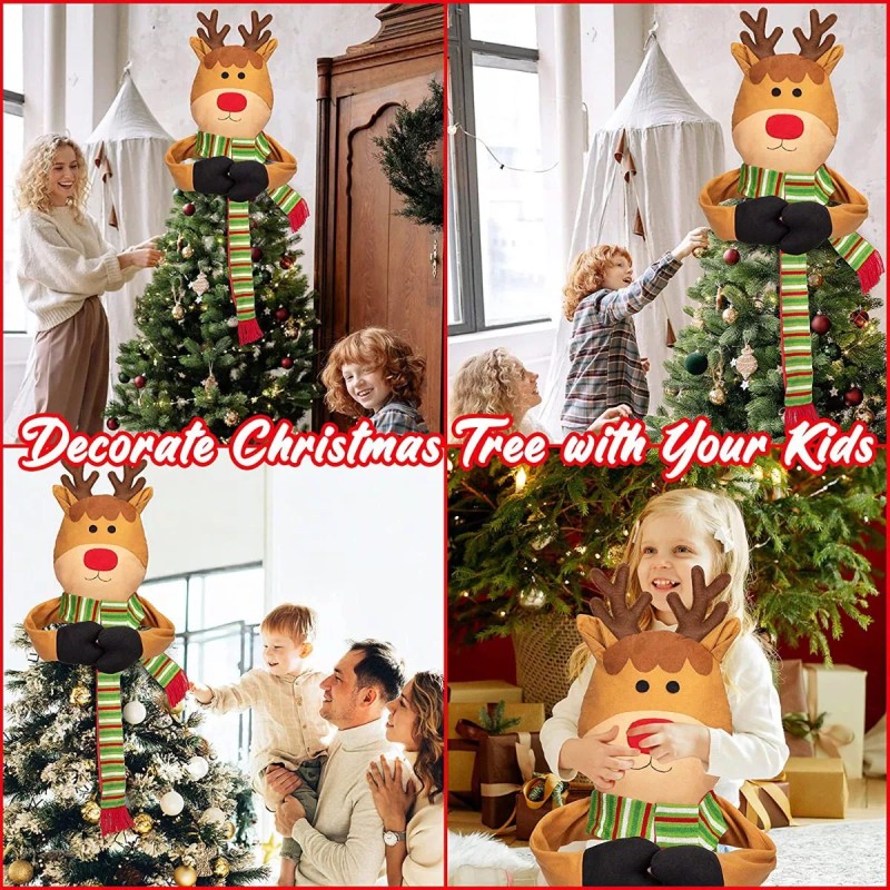 Pawsible Adorno Navidad Decoración Abraza Arbol 3d Punta Sombrero