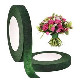 Jc.upin 2 Rolls Florist Stem Wrap - 40 Yard Dark Green Floral Tape, Floristry Supplie for Florist Tape Flower Tape, Floral Tape Bouquet Tape