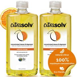 Citra Solv - Concentrated Household Cleaner & Degreaser - Valencia Orange Scent - 16 Fl Oz, Natural Ingredients, Non-Toxic, Biodegradable, 2 Pack
