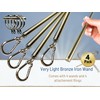 OooWow 36 inch (4 Pack) Light Bronze Iron Curtain Pull
