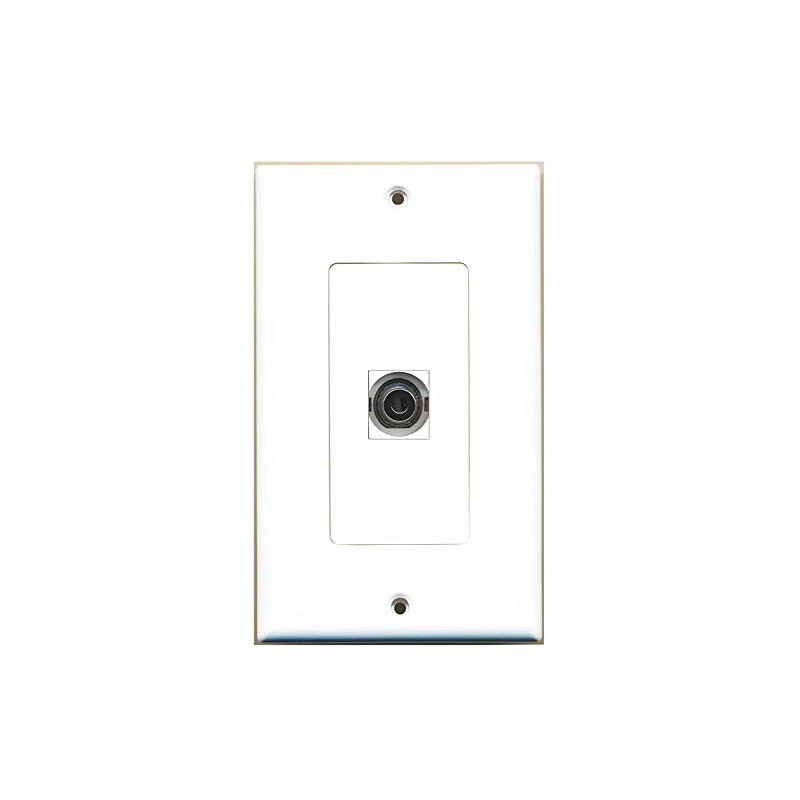 RiteAV - 1 3.5mm Audio-Headphone Jack Port Wall Plate Decorative