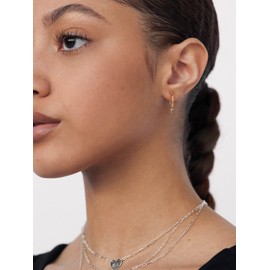 MYEARS Women Sun Earrings Gold Huggie Spike Hoop 14K Small Simple Hypoallergenic Everyday Jewelry