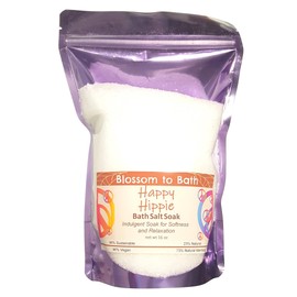Happy Hippie Bath Salt Soak (16 Ounce) - Pure Essential Oil Fragrance - is A Versatile Soaking Aid with a Sweet Happy Herbal Scent