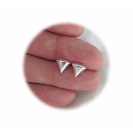 New Sterling Silver 8mm Delicate Diamond Shape Satin Finish Post Stud Earrings for Everyday Wear and Any Outfit MEMRIZ00378