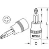 KS Tools 922.1469 Ultimate Phillips Screwdriver, 1/4-Inch 37 mm PH2