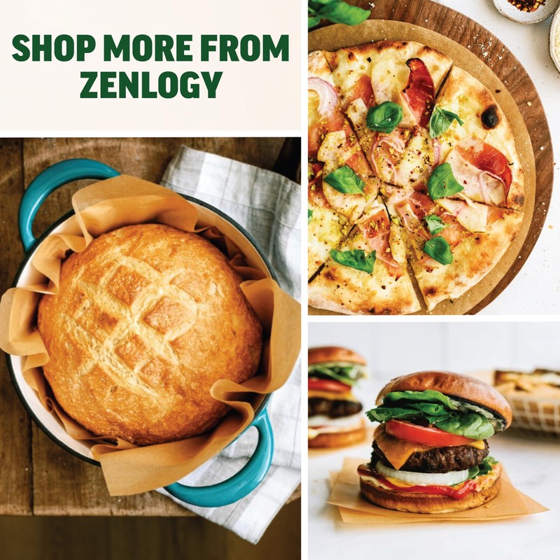 Zenlogy 8x8 Parchment Squares (200 sheets) - Unbleached, Non-stick, Pre-cut