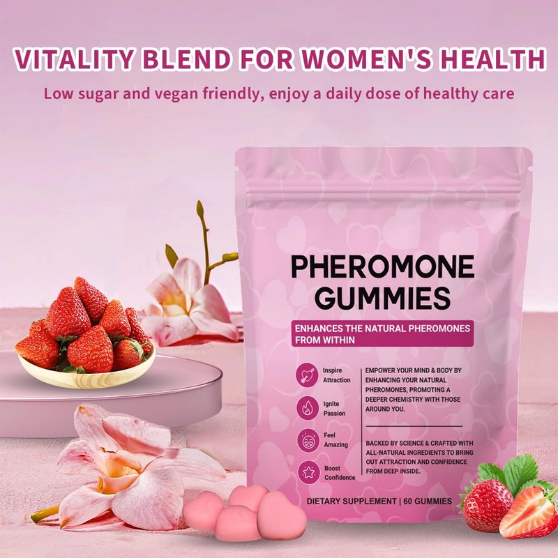 Pheromone Gummies, Premium Feminine Balance Gummies for Women's Health &