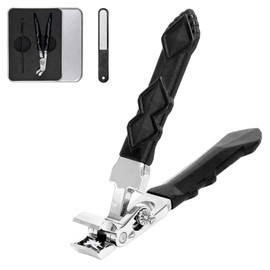 Toe Nail Clippers for Thick Nails for Seniors, Ergonomic Wide-Angle Nail Clipper – Extra-Wide Jaw and Anti-Splash Design for Clean, Comfortable Trimming (1pcs)