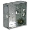 kenable Flush Single Galvanised Steel Back Box with Fixed Lugs