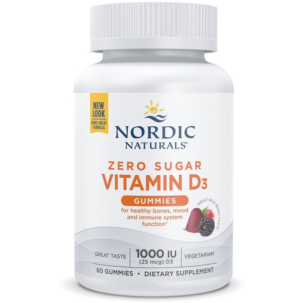 Nordic Naturals Vitamin D3 1000IU Gummies Zero Sugar 60 - Wild Berry