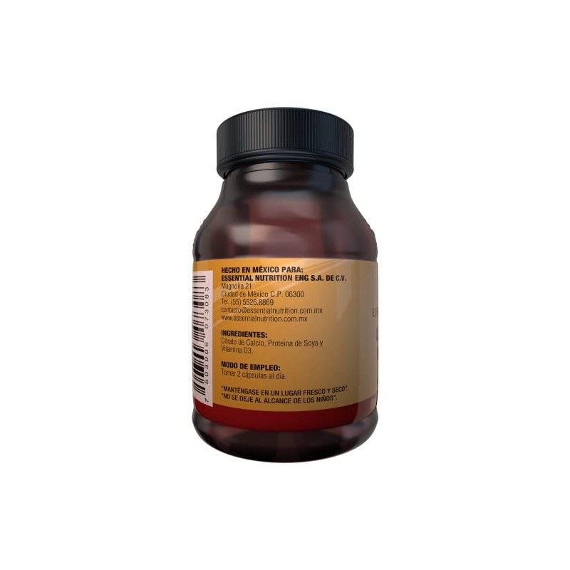 Essential Nutrition, Calcio Y Vitamina D-3 - 60 Cápsulas De