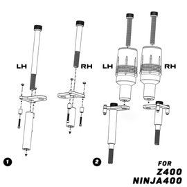 Mowok Motorcycle Accessories for Kawasaki Ninja 500 SE Z500 Ninja500 2025 Ninja 400 Ninja400 2023 Z400 Z 400 2018-2024 Crash Pads Frame Slider Crash Pads