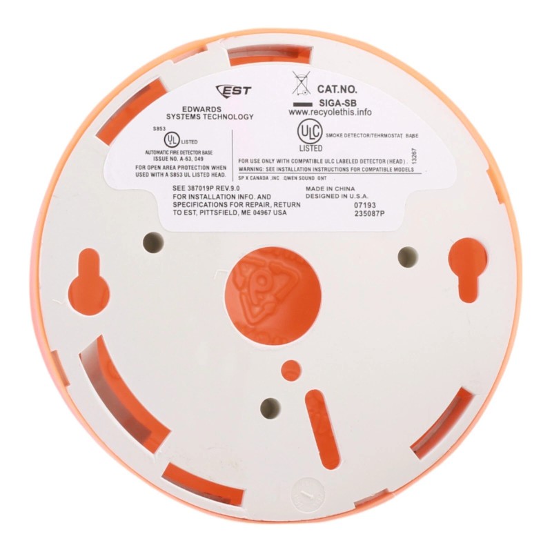 Fire Alarm NEW Edwards EST SIGA-SB Standard Detector Mounting Base