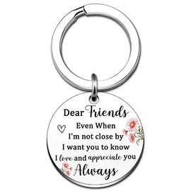 Wrpixe Christmas Gifts for Friend Friendship Keychain Bestie Gift for Women Girl Friendship Gift for Friends Friend Birthday Gifts for Women Sister Graduation Christmas Presents for Friends Female