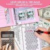 Rewgey 100 Envelopes Saving Challenge Binder With Erasable Marker,100 Days