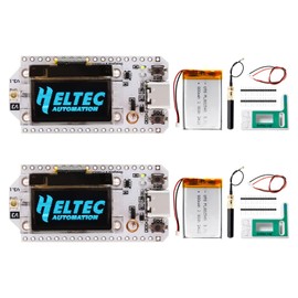 ESP32 LoRa V3 Board with 3000mAh Battery and Case Set for Meshtastic AWYHP 2 Pcs ESP32 LoRa V3 with 915MHz Antenna and SX1262 Chip LoRa V3 Case Devices Compatible with Arduino LoRawan IOT Meshtastic