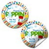 Thanks for Poppin' By Bubble Birthday Thank You Sticker Labels,