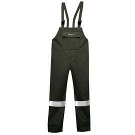 HANMENGXUAN Men's Waterproof Rain Bib Overalls - Windproof Adjustable Outdoor Fishing Workwear Pants(Black,Small)
