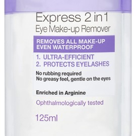 Garnier Skin Active 2 in1 Eye Make Up Remover, Suitable For Waterproof Makeup, Gentle On Eyes and Eyelashes, Use With Reusable Micellar Eco Pads, 125 ml