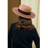 BABEYOND Sombrero de ala ancha Fedora con parte superior plana