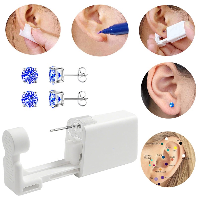 Ear Piercing Kit Disposable Ear Piercing Kit with Multi-sized CZ