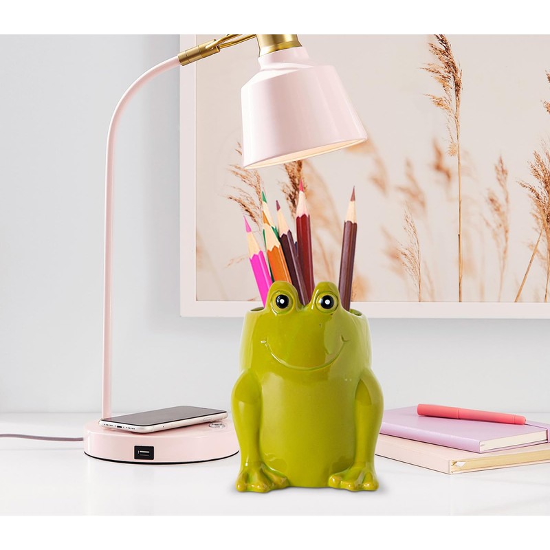 dgudgu Frog Pen Holder For Desk Pencil Holder Cute Pencil