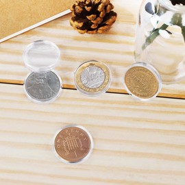 100 Pieces Coin Capsules, Round Plastic Holder Case Coin Container Case with Storage Organizer Box for Coin Collection Supplies ( 30mm )