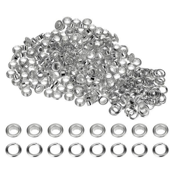 sourcing map 200 Set Color Round Grommets 6mm 1/4" Hole