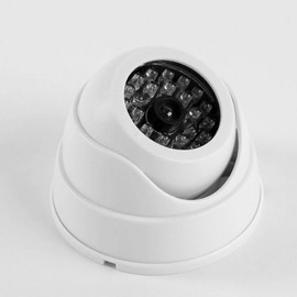 LED Lamp Round Dummy Surveillance Camera White Fake CCTV CCTV