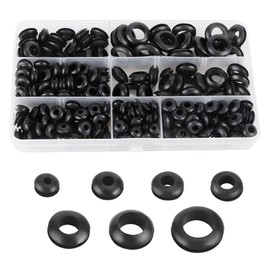 260 Pieces Grommets, Cable Grommet, Rubber Seal Set in 7 Sizes, Rubber Plugs, Electric Conductor Sealing Ring Set for Wire, Electrical Installation, Car, Motorhome