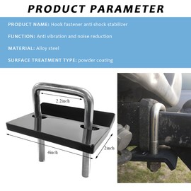 JUSTTOP Hitch Tightener, Anti-Rattle Heavy Duty Lock Down Hitch Stabilizer for 1.25" and 2" Hitches, Rust-Free Steel Boat Trailer Hitch Clamp Reduce Movement on Hitch Mount