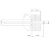 4mm x 12mm Blind Pop Rivet Countersunk Head Aluminium/Steel Shaft