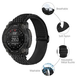 Laband 3 Pack Sport Nylon Watch Bands Compatible with Garmin Instinct 3 45mm/Instinct 2 Solar/Instinct, 22mm Soft Stretchy Breathable Replacement Strap for Garmin Instinct Tactical/Tide/Esports/Solar