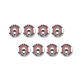 8 Warning Anti Theft System Armed 2'' Decals Car Stereo Amp GPS Alarm Tracking System Vinyl Stickers (8 Decal Set)