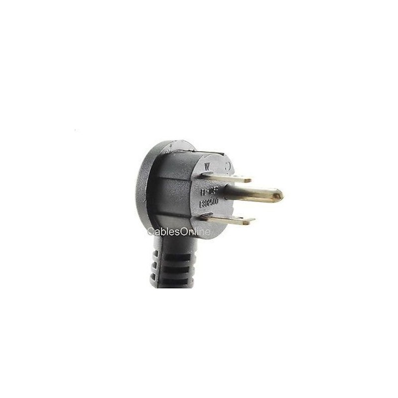 CablesOnline 15ft Flat Plug AC Power Cord, Flat Right-Angle NEMA