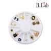 View Lab Parts Gold Nail Art Nail Extension Decoration - Midnight Stone Material Cubic View Lab / 파츠 골드 네일 아트 손톱 연장 꾸미기 - 미드나잇 스톤 재료 큐빅 뷰랩