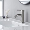 Bathroom Faucet Brushed Nickel One-Handle, Modern one Hole Bathroom Sink