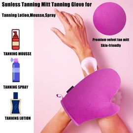 GAIYAH Self Tanning Mitt Applicator - Self Tanning Mitten Self Tanner Mitt Applicator Self Tanning Glove for Self Tan Mitt Applicator Sunless Tanning Mitts Tan Mitten for Tanning Lotion, Mousse, Spray