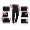 clothin Men's Elastic-Waist Travel Pant Stretchy Lightweight Pant Multi-Pockets Quick