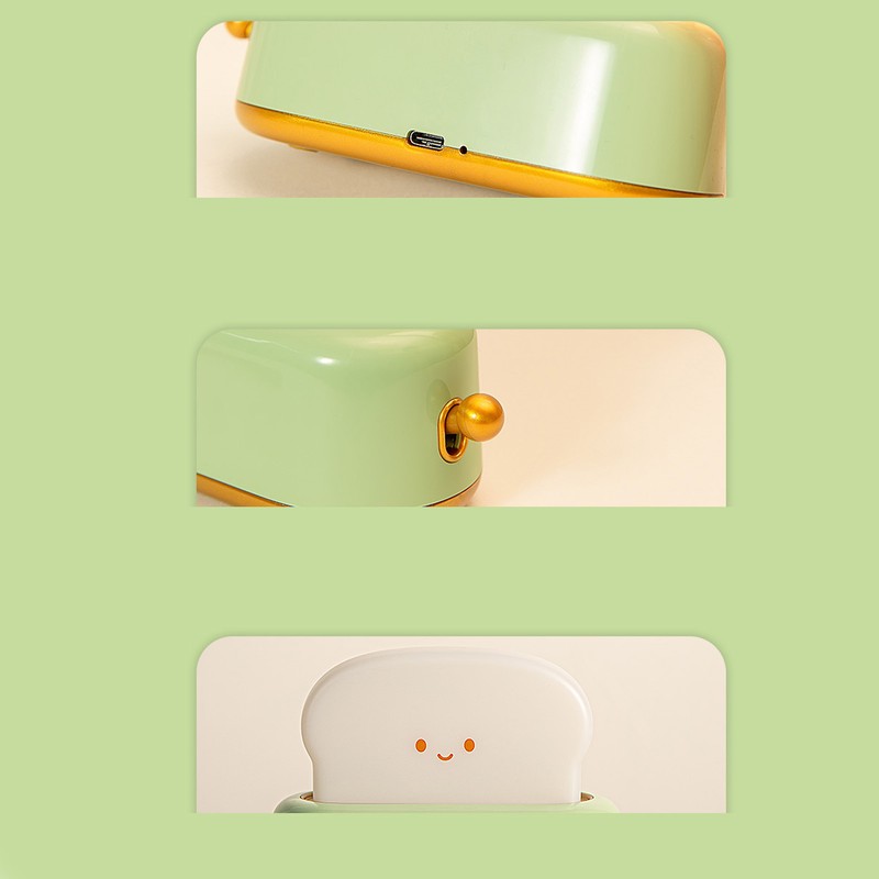 Bread Maker Night Light USB Rechargeable Stepless Dimming LED Desk