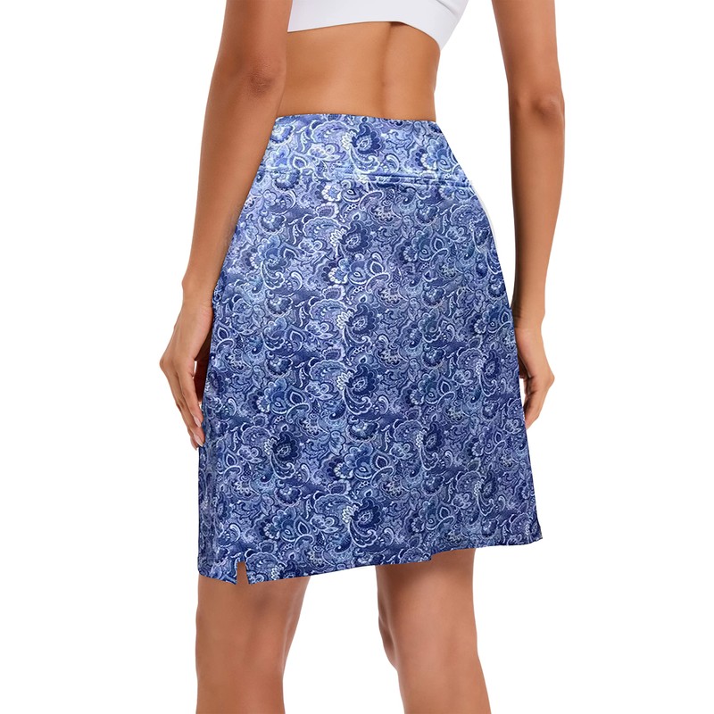 vbcdwa Womens Knee Length Skorts Skirts with Pockets Shorts High