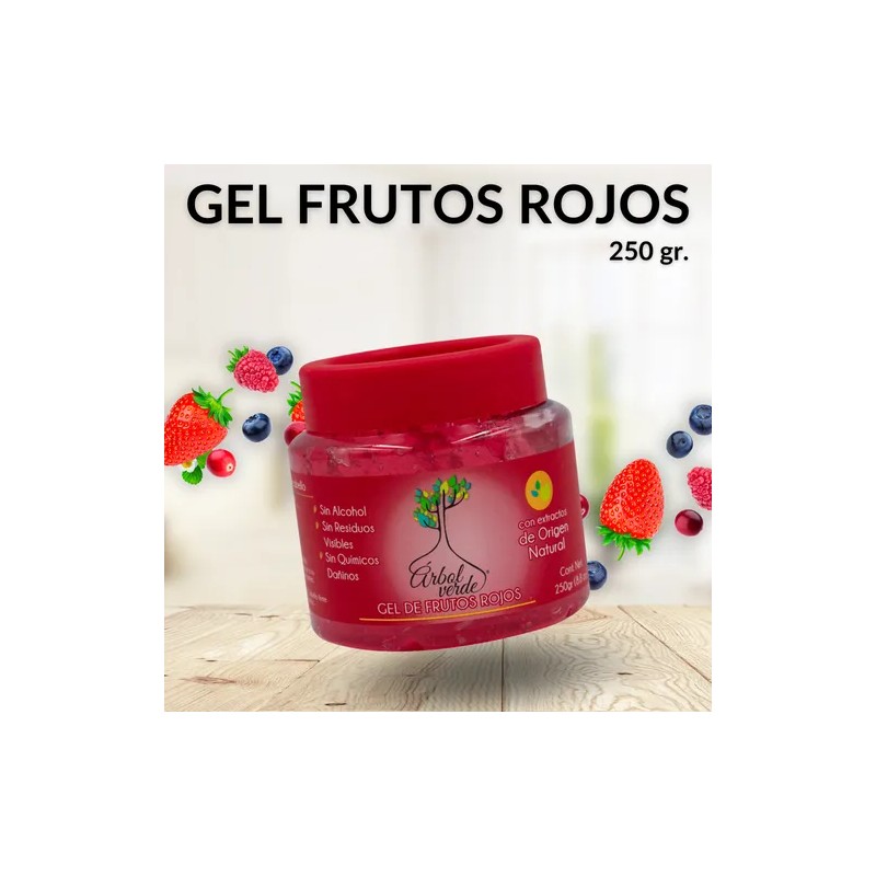 Gel Para Peinar Árbol Verde Fijador Natural Frutos Rojos 250