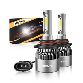 MIFMIA 9012 LED Bulbs Interior Lights, 36000LM 900% Brighter,HIR2 Bulb 6000K Cool White, IP68 Waterproof Plug-N-Play with Cooling Fan, Pack of 2, License Plate Lights