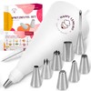 Happy Lemuro Premium Piping Bag Set with 8 Stainless Steel