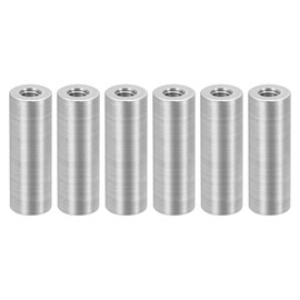 PATIKIL 12pcs M3 Metal Threaded Standoff Spacer Nuts, Round Aluminum Spacers Female Coupling Screws, 1/8" ID x 1/4" OD, Silver, (20mm L)