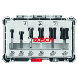BOSCH RBS006SBS 6-Piece (Universally Compatible Accessory) Carbide-Tipped Groove Cutter Router Bit Assorted Set